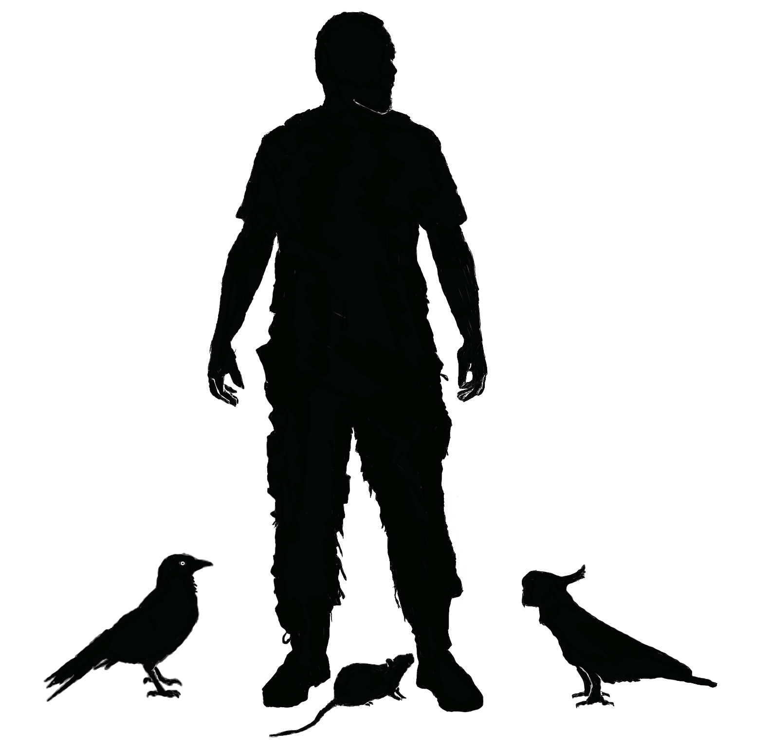 Character with animals